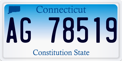CT license plate AG78519