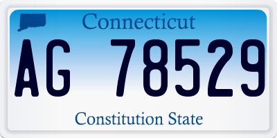 CT license plate AG78529