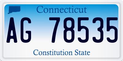 CT license plate AG78535