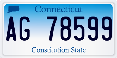 CT license plate AG78599