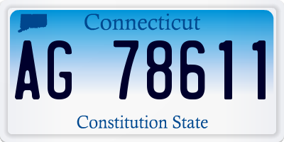CT license plate AG78611