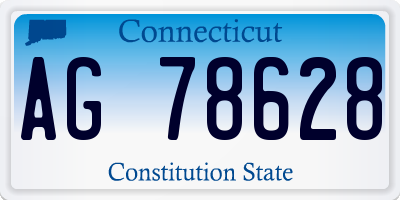 CT license plate AG78628