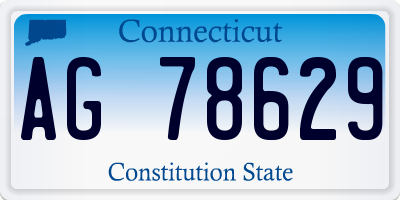 CT license plate AG78629