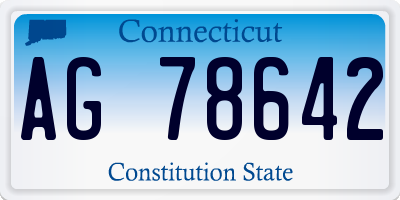 CT license plate AG78642