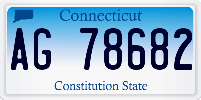 CT license plate AG78682