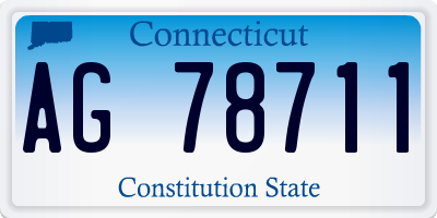 CT license plate AG78711