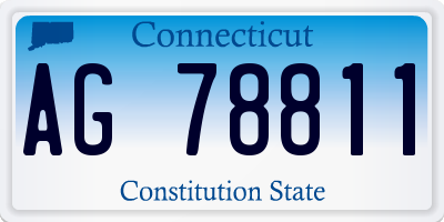CT license plate AG78811