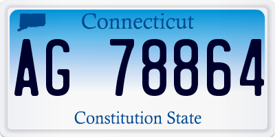 CT license plate AG78864