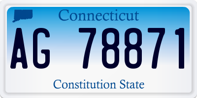 CT license plate AG78871