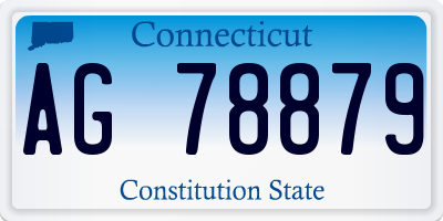 CT license plate AG78879