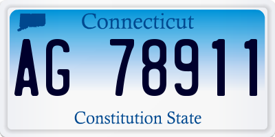 CT license plate AG78911