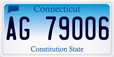 CT license plate AG79006