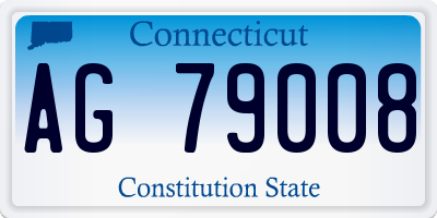 CT license plate AG79008