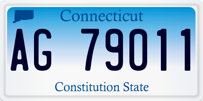 CT license plate AG79011