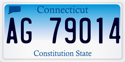 CT license plate AG79014