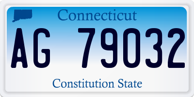 CT license plate AG79032