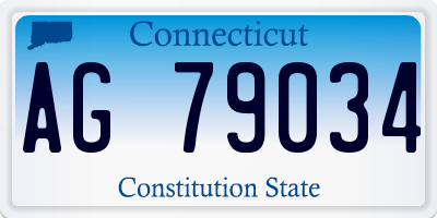 CT license plate AG79034