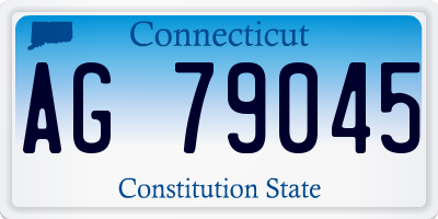 CT license plate AG79045