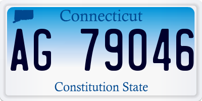 CT license plate AG79046