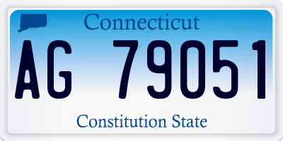 CT license plate AG79051