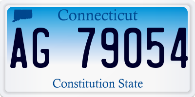 CT license plate AG79054