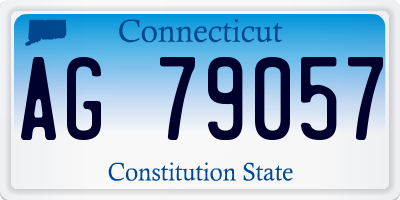 CT license plate AG79057