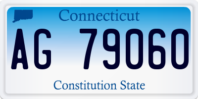 CT license plate AG79060