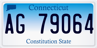 CT license plate AG79064
