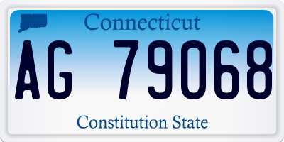 CT license plate AG79068