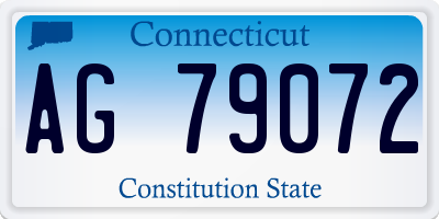 CT license plate AG79072