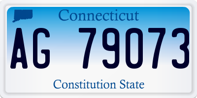 CT license plate AG79073