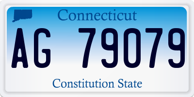 CT license plate AG79079