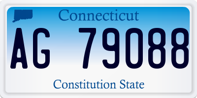CT license plate AG79088