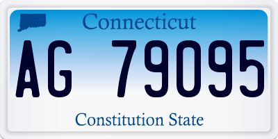 CT license plate AG79095