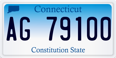 CT license plate AG79100