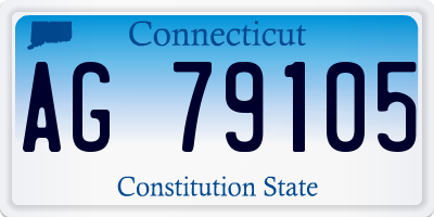 CT license plate AG79105