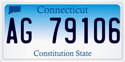 CT license plate AG79106