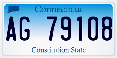 CT license plate AG79108