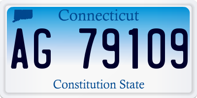 CT license plate AG79109