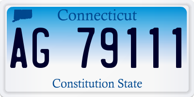 CT license plate AG79111