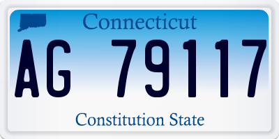 CT license plate AG79117