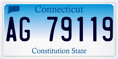 CT license plate AG79119