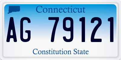 CT license plate AG79121