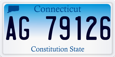 CT license plate AG79126