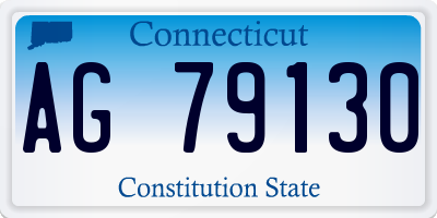 CT license plate AG79130