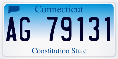 CT license plate AG79131