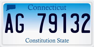 CT license plate AG79132