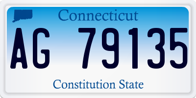 CT license plate AG79135