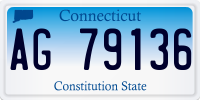 CT license plate AG79136
