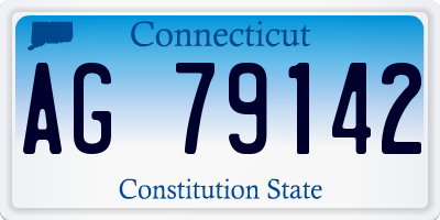 CT license plate AG79142